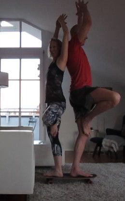 skateyoga skateboard yoga tree